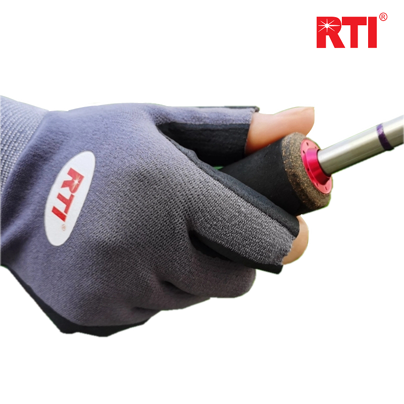 RTI钓鱼垂钓手套男士防滑耐磨透气路亚可裁剪露漏三指五指半指套