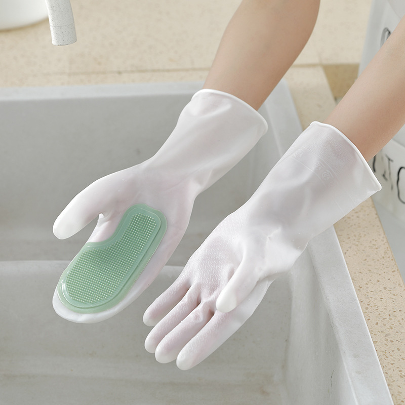 多功能魔术手套刷家务洗碗塑胶乳胶防水厨房清洁家用洗衣服刷碗女