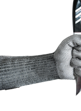 加长不锈钢丝新款防割刺防刀割护臂屠宰金属验厂手套裁剪防护手套