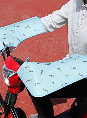 电动夏季车防晒手套防紫外线加长防水电瓶踏板把套遮阳隔热夏天薄