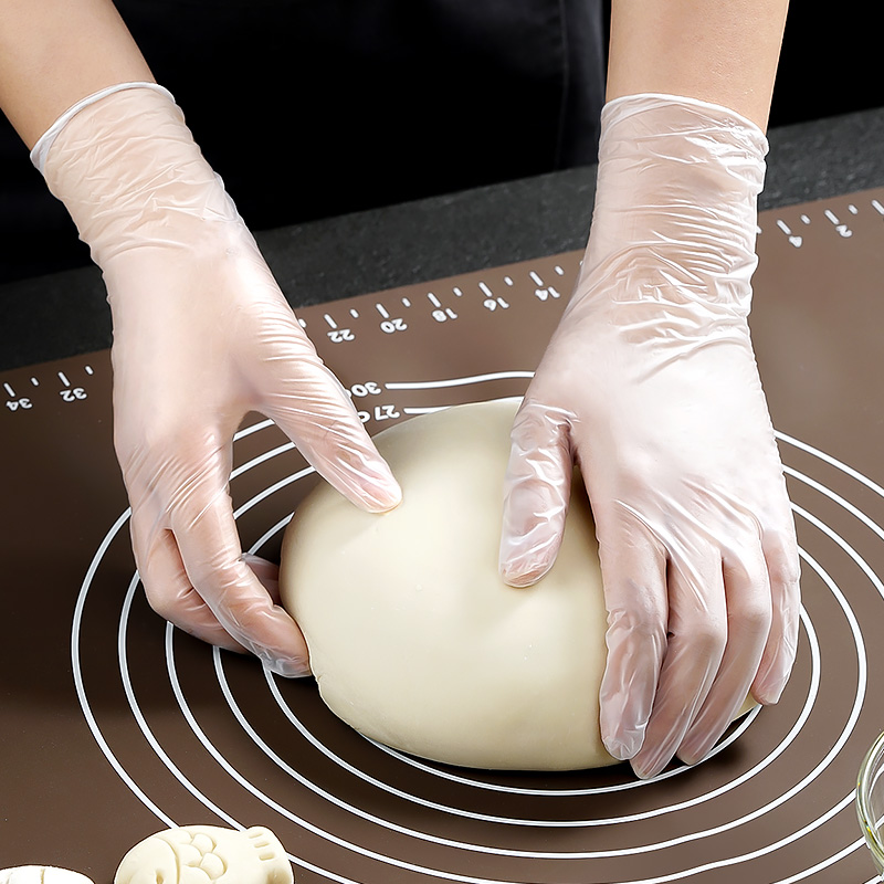 日本一次性PVC手套烘焙加厚食品级高弹厨房专用TPE丁腈乳胶橡胶