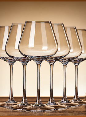 红酒杯轻奢醒酒器套装家用酒具摆件勃艮第葡萄酒水晶玻璃高脚杯子