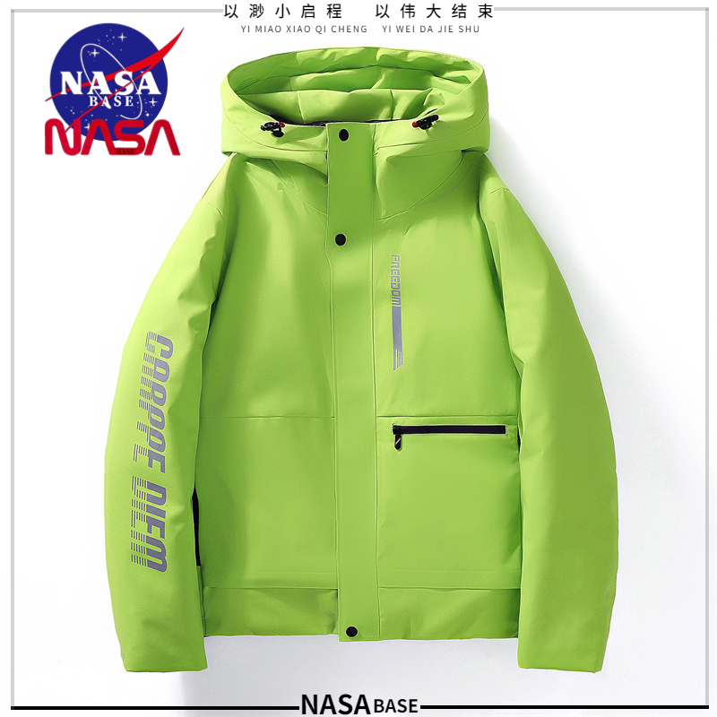 NASA户外冲锋衣男女情侣三合一可拆卸羽绒内胆防水登山羽绒服外套