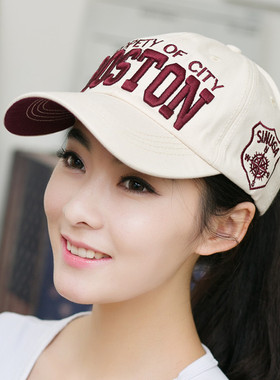 韩版男女士字母棒球帽潮情侣春季夏天户外女款遮阳鸭舌帽子防晒帽