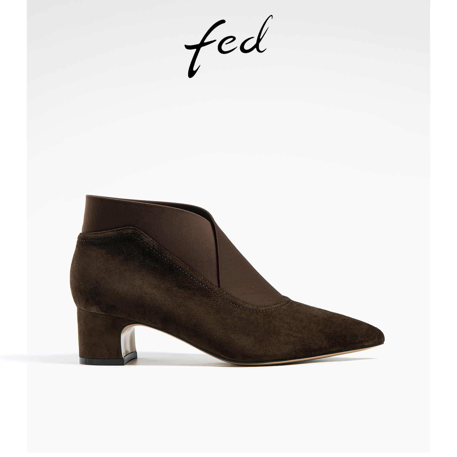fed法式踝靴冬季新款靴子粗跟时装靴瘦瘦靴短靴女款R0927-ZCA261