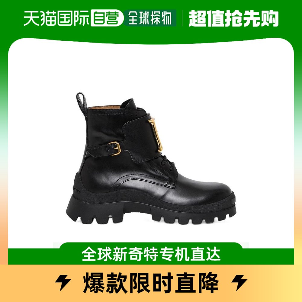香港直邮Dsquared2 黑色logo标牌及踝靴子 ABW014001500001