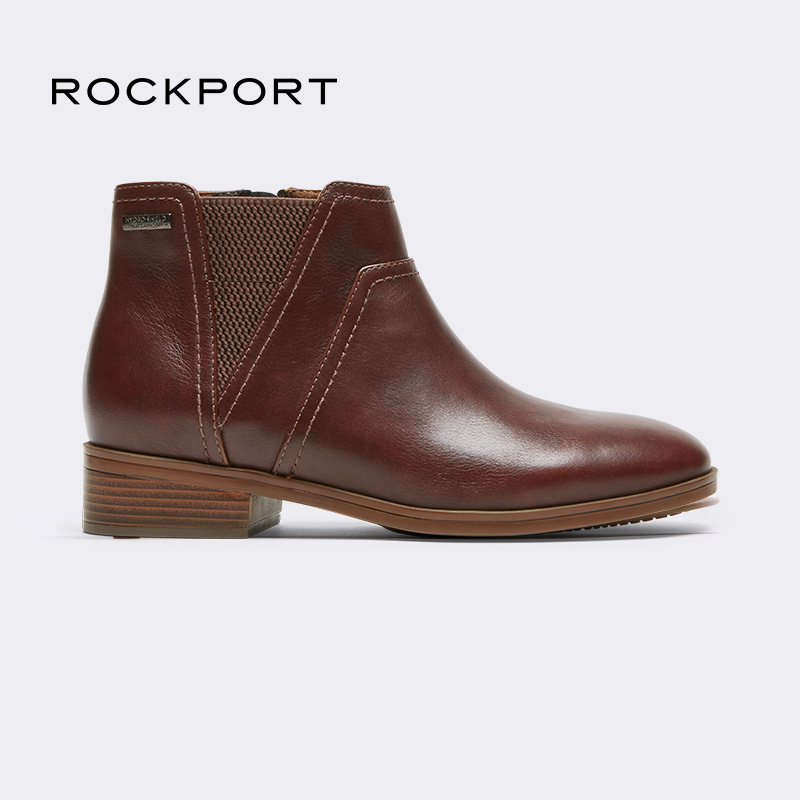 Rockport乐步女靴子夏季新款时尚休闲真皮透气防滑短靴女鞋CI5481
