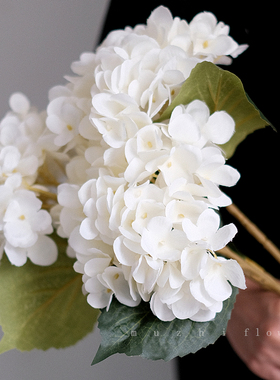 白色绣球仿真花假花轻奢高端花艺插花客厅摆设绢花束装饰婚礼布置