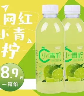 0脂0能量小青柠果汁饮料网红爆款360ML柠檬水整箱维生素C果味饮料