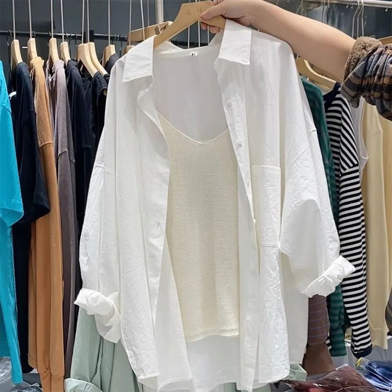 加肥大码2-300斤防晒白色衬衫女夏季宽松法式轻薄衬衣防晒服外套