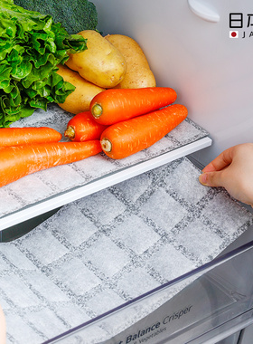 日本进口冰箱蔬菜抗菌保鲜垫吸湿冷藏垫除味活性炭包蔬果除味剂