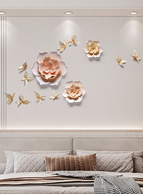 电视背景墙面装饰品餐厅客厅墙壁3D立体浮雕花创意墙上装饰挂件
