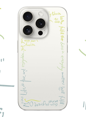 简约英文适用iphone15ProMax创意14Plus硅胶13卡通12个性11全包透明苹果手机壳华为MATE荣耀小米红米vivo三星