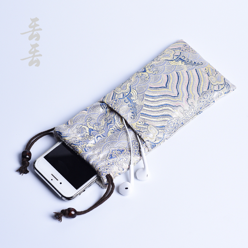 智能手机收纳布袋子充电宝耳机苹果华为小米vivo通用便携束口抽绳