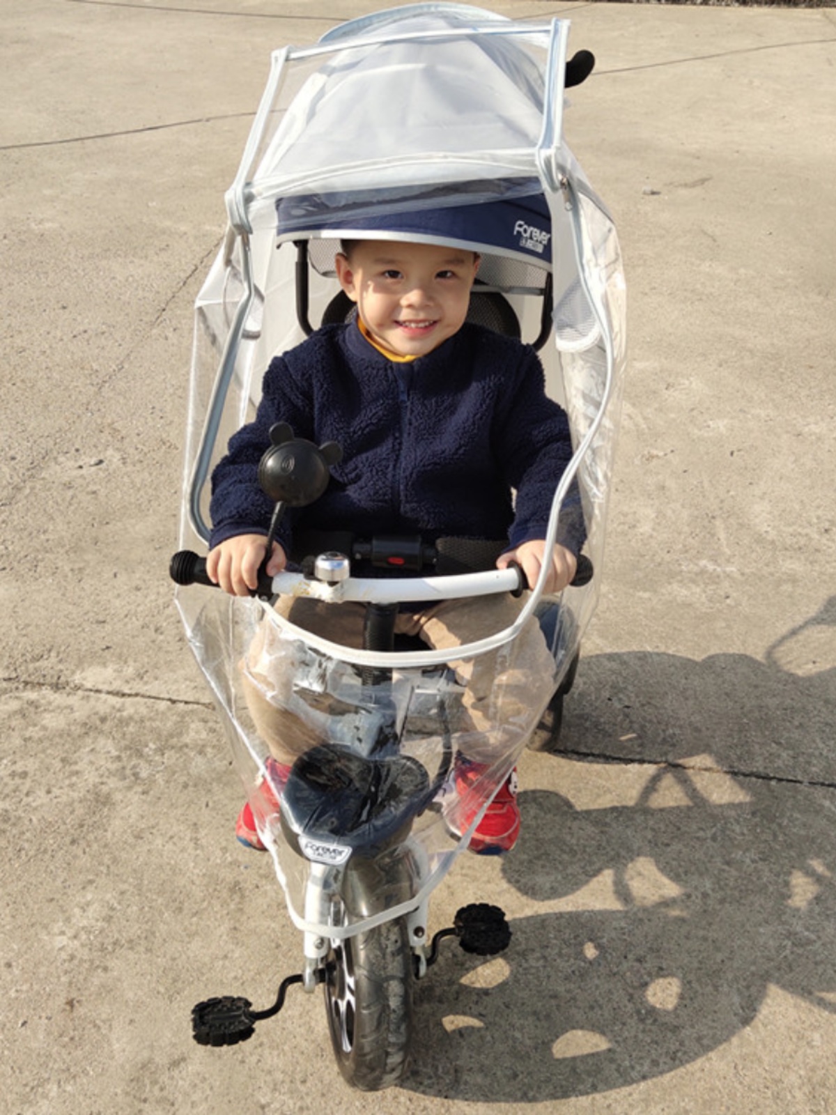 新品儿童三轮车自行车雨罩婴幼儿推车脚踏车子防风罩小孩童车保暖