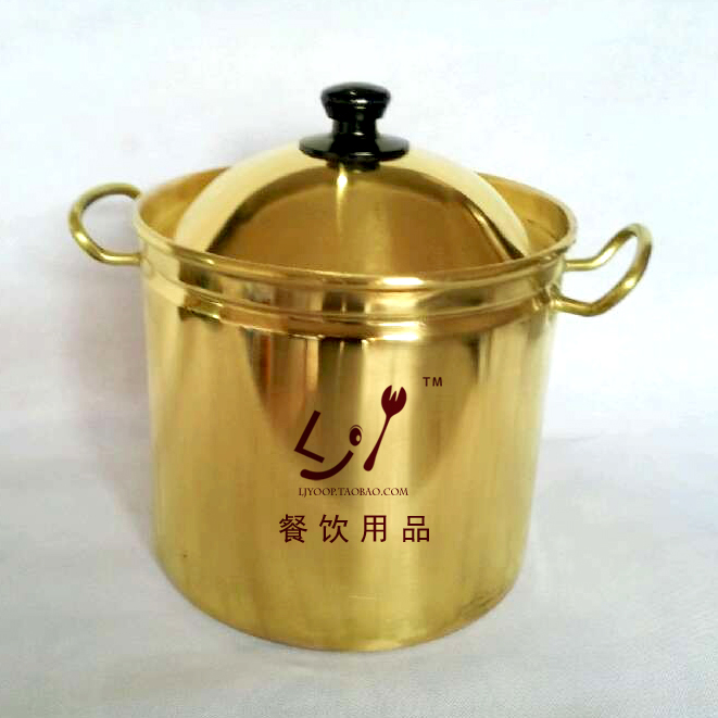特厚黄铜汤煲 高身汤锅 企身粥煲 炖锅 汤锅 黄铜粥锅 纯铜锅