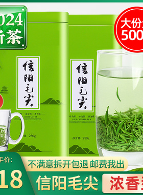 茶叶2024新茶信阳毛尖雨前嫩芽高山绿茶浓香型自己喝春茶散装500g