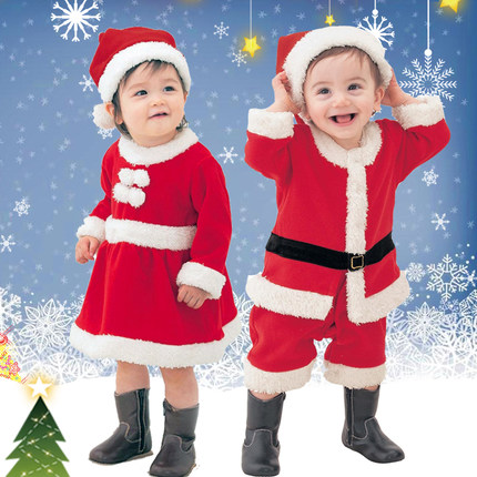 圣诞节儿童服装男女童装扮表演服幼儿园衣服圣诞节演出服圣诞老人