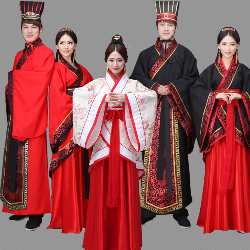 古装男成人礼服汉服女古代情侣衣服广袖传统中国风学生表演出服饰