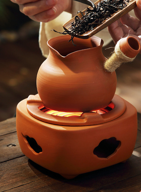 静音迷你电陶炉茶炉煮茶壶小型家用烧水炉老式电热丝方红泥砂铫壶
