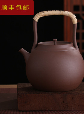 日式纯手工紫砂陶壶电陶炉功夫煮茶器养生壶耐高温烧水提梁泡茶壶