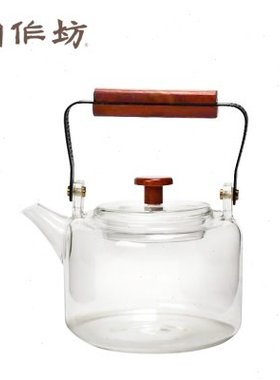 促陶作坊 玻璃烧水壶家用煮茶器茶具蒸煮提梁壶玻璃煮花茶壶