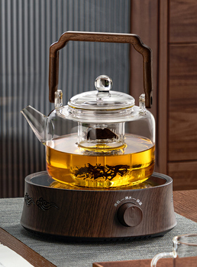 玻璃煮茶壶单壶耐高温电陶炉专用煮茶器新款家用泡茶壶提梁烧水壶