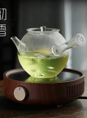 玻璃煮水壶侧把电陶炉煮茶壶日式耐高温烧水壶家用小型透明泡茶器