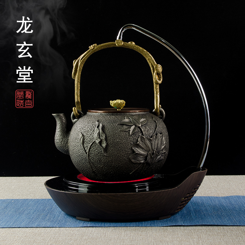 铁壶电陶炉煮茶器南部无涂层茶壶自动上水茶炉烧水泡茶煮茶炉套装