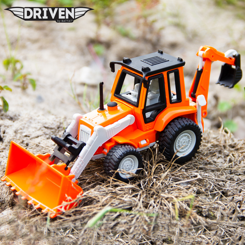 北美Driven工程车模型系列 仿真声效消防车挖掘机男孩儿童玩具2岁