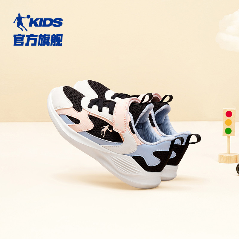 中国乔丹童鞋女童鞋子2023冬季新款网面软底儿童跑步鞋小童运动鞋