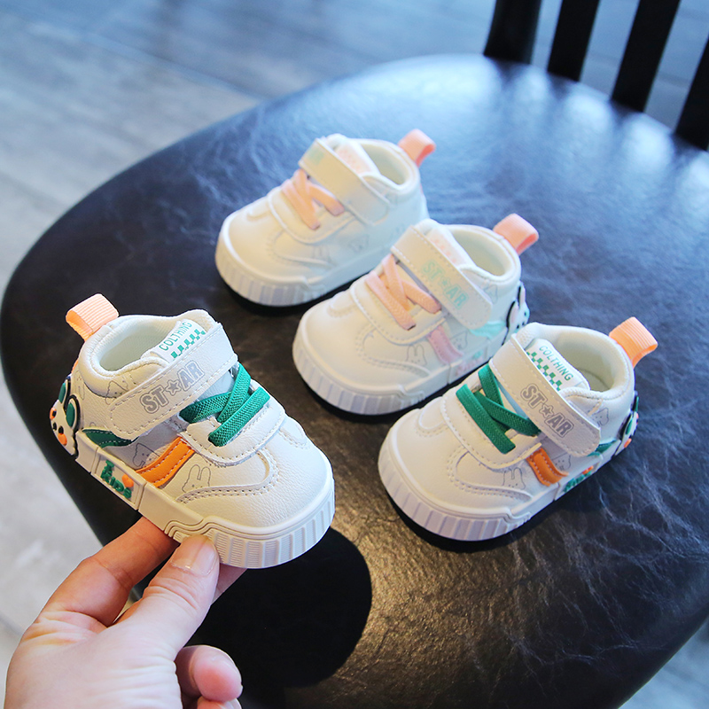 婴儿学步鞋春秋款男宝软底可爱6-12个月一岁女宝宝鞋子秋冬季二棉