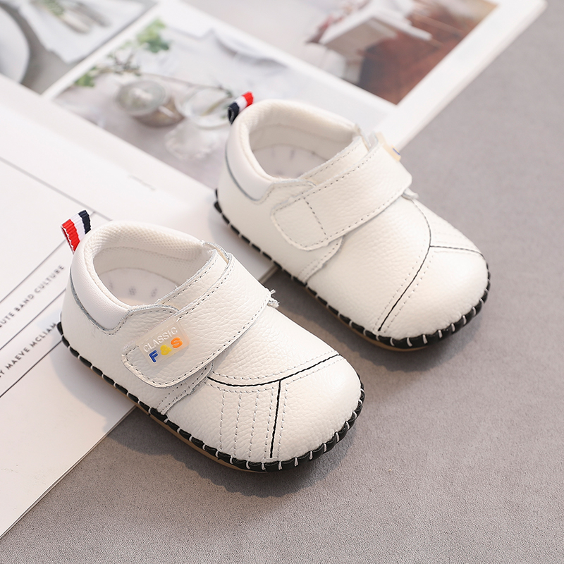 秋季男女3-6-12月防滑婴幼儿鞋子一岁牛皮软底透气宝宝冬季学步鞋