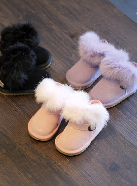 冬季新款儿童鞋宝宝雪地靴小童学步鞋女童棉鞋婴儿雪地靴短1-3岁