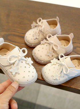 0一1-2岁秋冬季婴幼儿棉鞋学步软底女小童鞋加绒二棉宝宝鞋子公主
