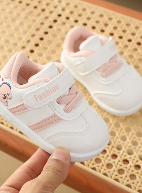 学步女宝宝鞋子春秋婴儿软底0-2岁1男童冬季6板鞋24个月保暖棉鞋3