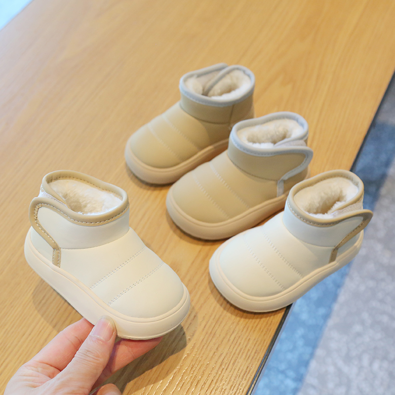 2024新款儿童雪地靴加绒短靴冬季软底棉鞋男女宝宝鞋子婴儿学步鞋