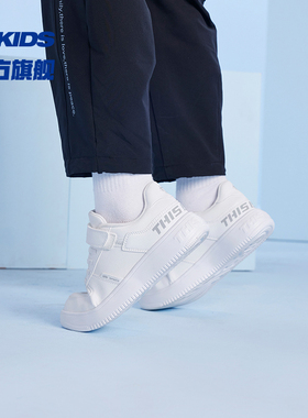 中国乔丹童鞋儿童小白鞋男童板鞋低帮冬季款中大童鞋子女童运动鞋