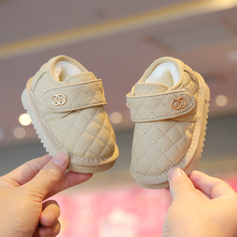 婴儿雪地靴一岁宝宝棉鞋软底儿童鞋子男童学步鞋保暖冬季女童短靴