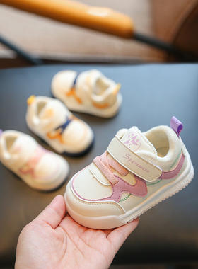婴儿学步鞋冬季0一1岁保暖棉鞋女宝宝软底鞋男小童加绒婴幼儿鞋子