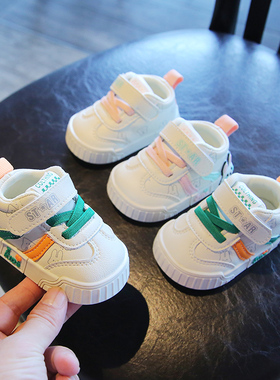 婴儿学步鞋春秋款男宝软底可爱6-12个月一岁女宝宝鞋子秋冬季二棉
