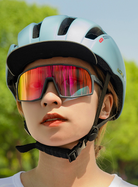 艾锐伦骑行头盔带尾灯充电发光自行车山地公路车安全帽电单车装备