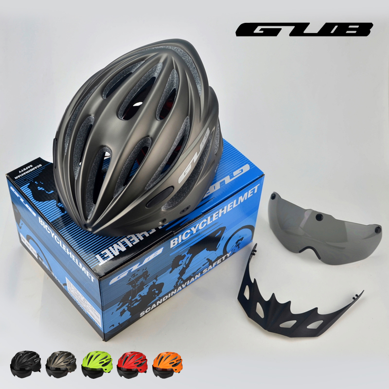 GUB K80 PLUS山地自行车头盔男女一体式骑行头盔带眼镜风镜公路车