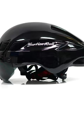 天蝎自行车头盔一体成型山地公路气动风镜TT破风铁三计时轮滑头盔