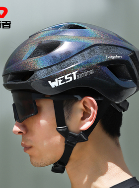 西骑者公路自行车骑行头盔男女气动头盔超轻一体成型安全帽山地车