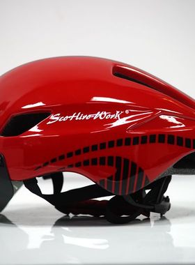 定制天蝎自行车头盔一体成型山地公路气动风镜TT破风铁三计时轮滑