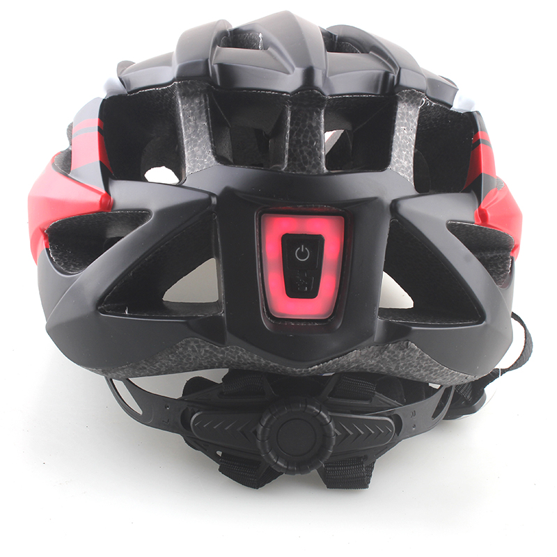 头盔尾灯自行车灯夜骑警示灯USB充电高亮防水山地公路车骑行装备