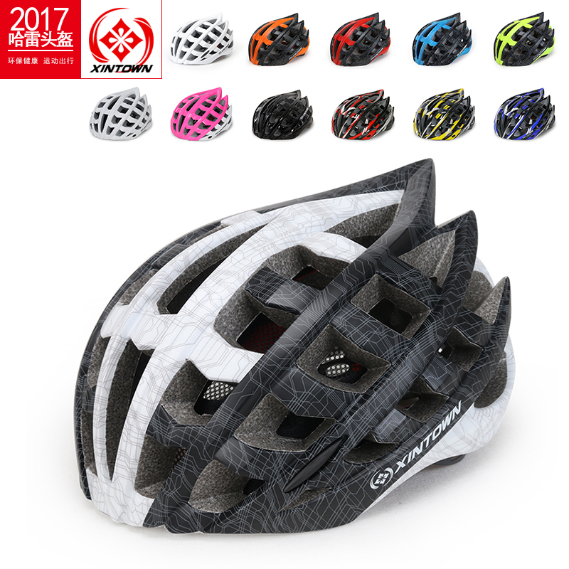 XT一体成型骑行头盔 山地公路自行车头盔男女安全帽单车帽子装备