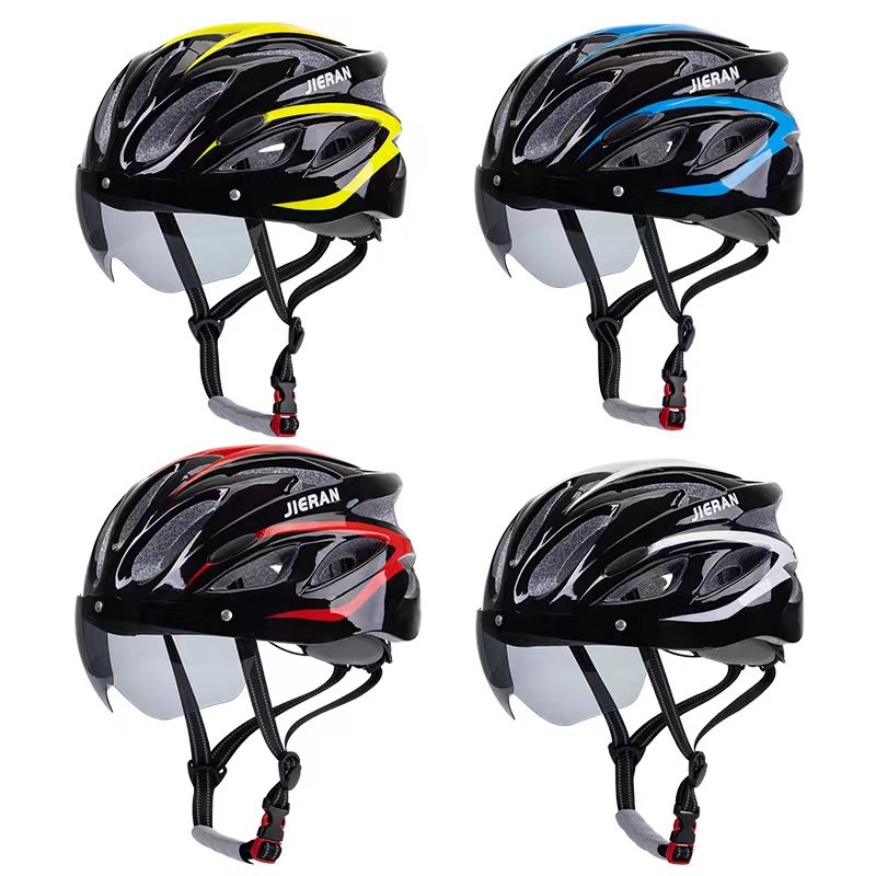 新国标骑行头盔进口EPS料自行车公路车安全帽一体成型山地透气帽
