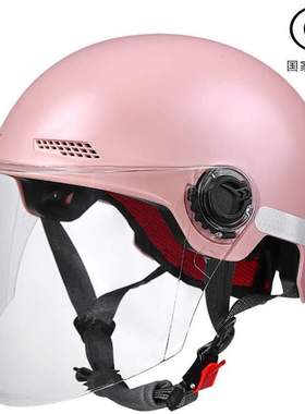 透气半盔四季电动电瓶车头盔女防晒衬垫紫外线通用男女护头摩托